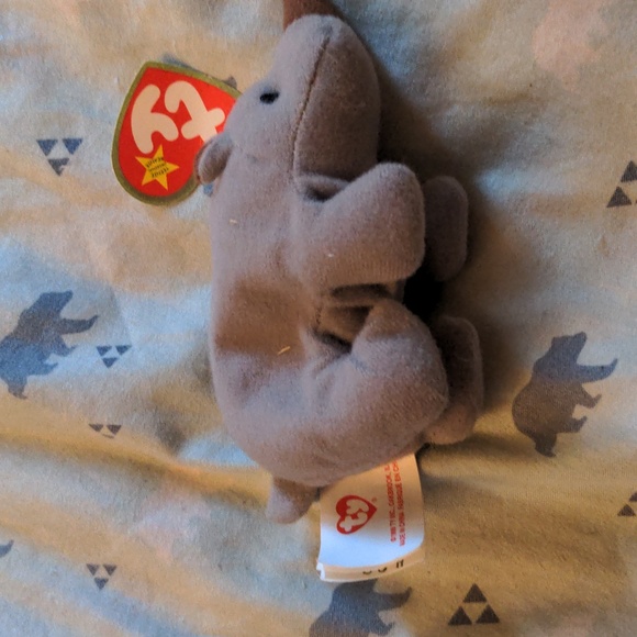 Teenie Beanie Babies Spike The Rhinoceros 1999 Ty - Picture 6 of 8